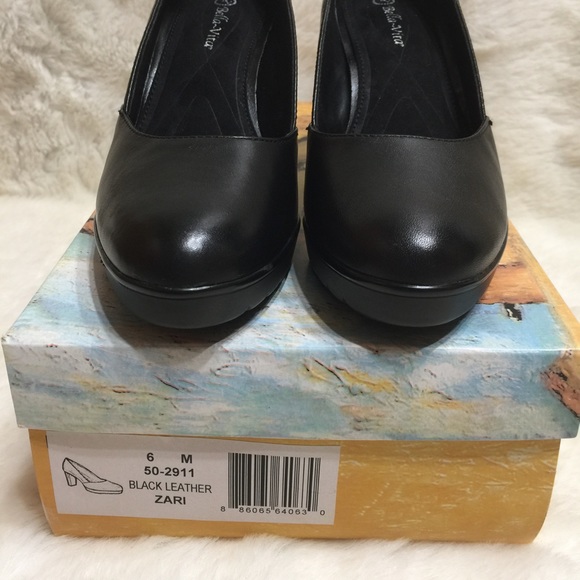 NIB Bella Vita Women's Zari Leather Platform Pump - Picture 6 of 7
